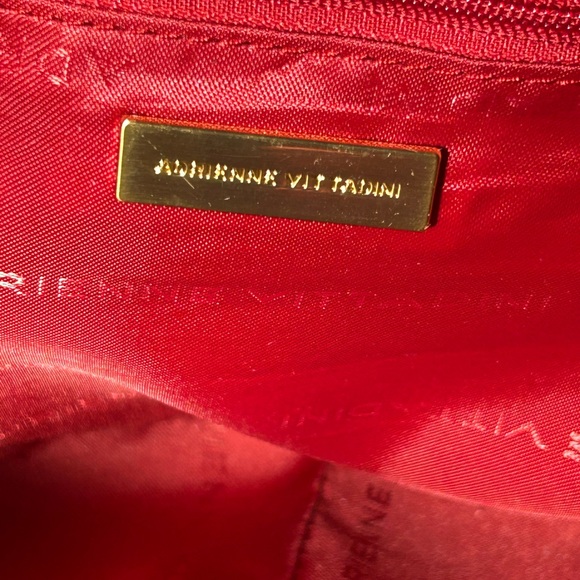 Adrienne Vittadini Brown Croc Embossed Double Tassle Bag 10” x 17” x 2.5” NWT - Picture 10 of 14